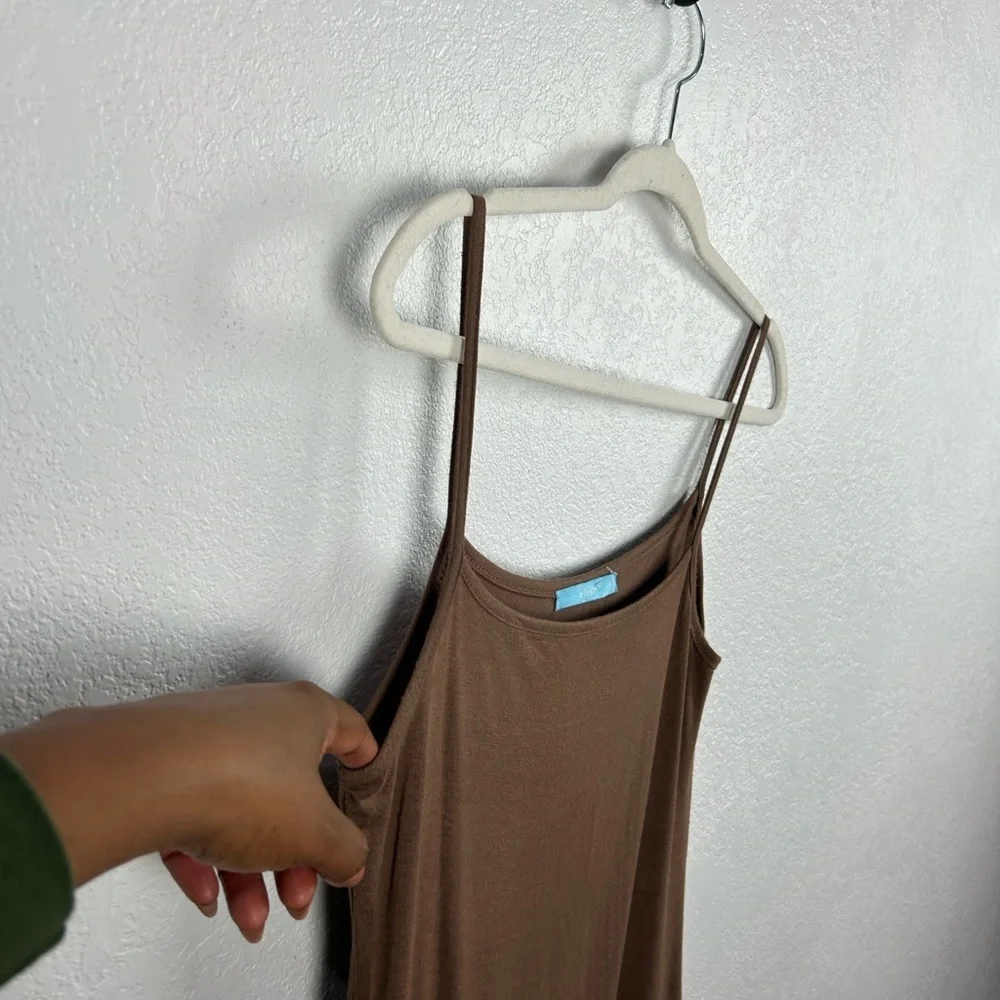 Whish Women’s Brown Mini Dress Sleeveless Sz S Feminine Skater Girl Party Casual